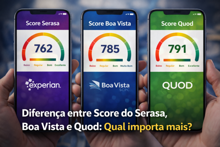 Diferença entre Score do Serasa, Boa Vista e Quod: Qual importa mais?